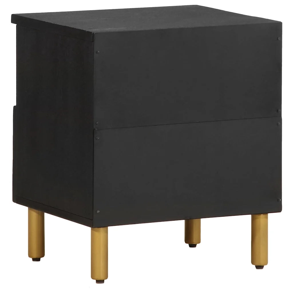 Comodino | Armadio da Notte | Mobiletto da notte Nero 40x33x46 cm in Legno Multistrato