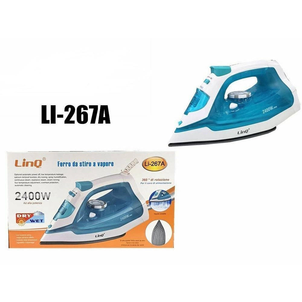 Trade Shop - Ferro Da Stiro A Vapore Steam Iron 2400w 200ml Li-267a Getto Piastra Temperatura -