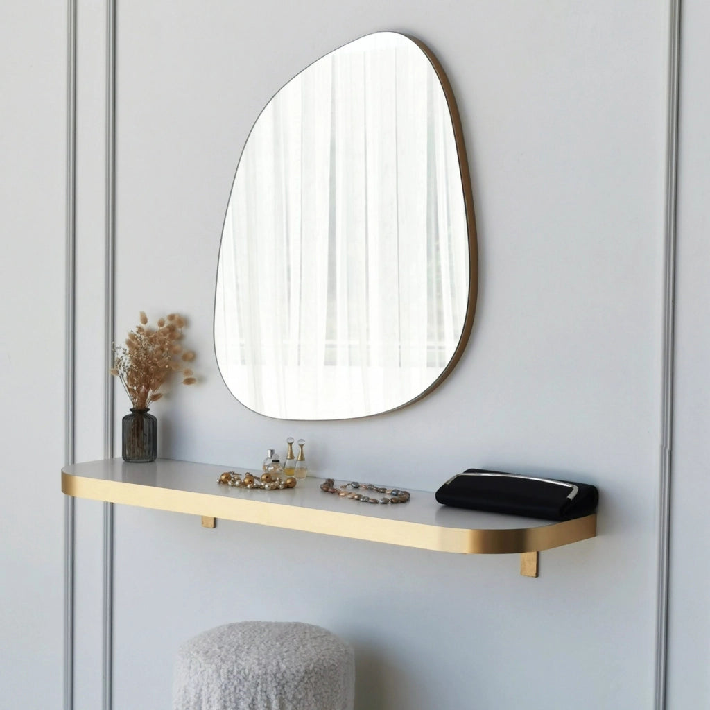 Moscufo, Specchio Forma Irregolare, 1.8x75h cm oro