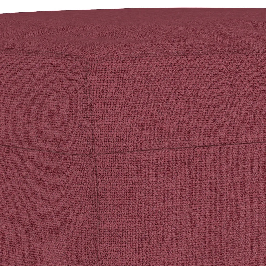 Set di Divani 3 pz con Cuscini Rosso Vino in Tessuto 3202116