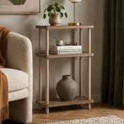 Scaffale da Terra Multiuso Nampernu a 3 Piani 62 x 40 x 18 cm - Effetto Legno [en.casa]