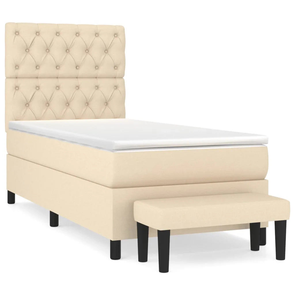 Giroletto a Molle con Materasso Crema 80x200 cm inTessuto 3136794