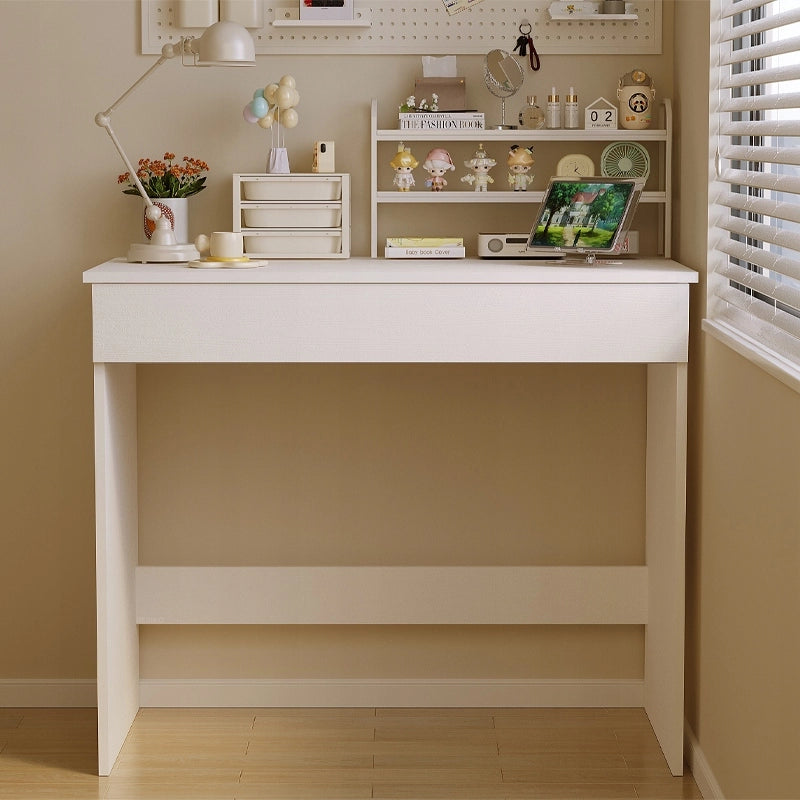Scrivania per ragazzi, bianca, stile loft moderno con cassetto, 90 cm