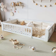 letto a piattaforma legno massello e mdf bianco 90 x 200 cm
