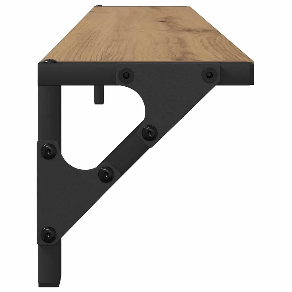 Scaffali da parete 2 pcs Rovere artigianale 80 x 15 x 15,5 cm 882854