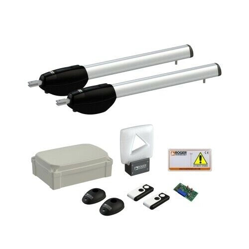 KIT ATTUATORE BRUSHLESS PER CANCELLI BATTENTI ROGER KIT BE20/410 AUTOMAZIONE