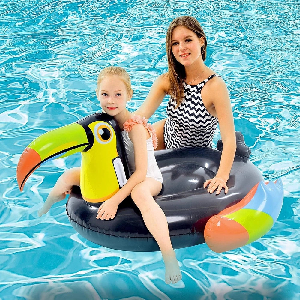 Trade Shop - Gonfiabile Forma Di Tucano Materasso Galleggiante Piscina Spiaggia 128x104x60cm 016142 -