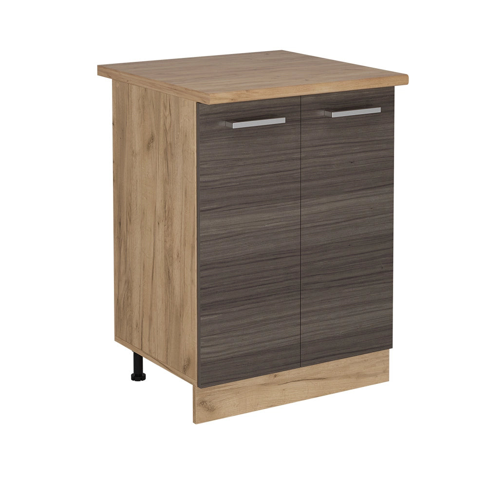 Mobiletto base cucina R-Line Grigio nobile/Rovere dorato 60 cm, PL Rovere Vicco