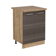Mobiletto base cucina R-Line Grigio nobile/Rovere dorato 60 cm, PL Rovere Vicco