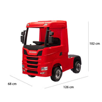 Camion Elettrico per Bambini 126x68x102 cm 24V Scania Rosso