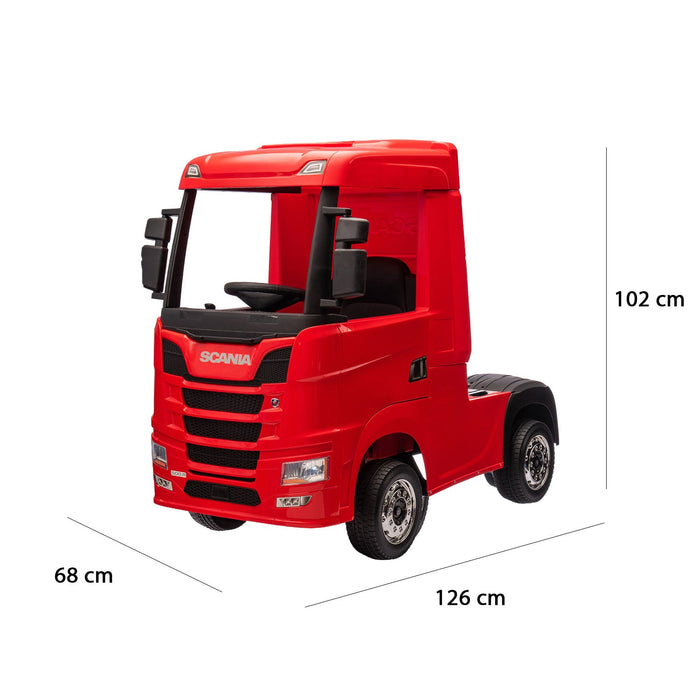 Camion Elettrico per Bambini 126x68x102 cm 24V Scania Rosso