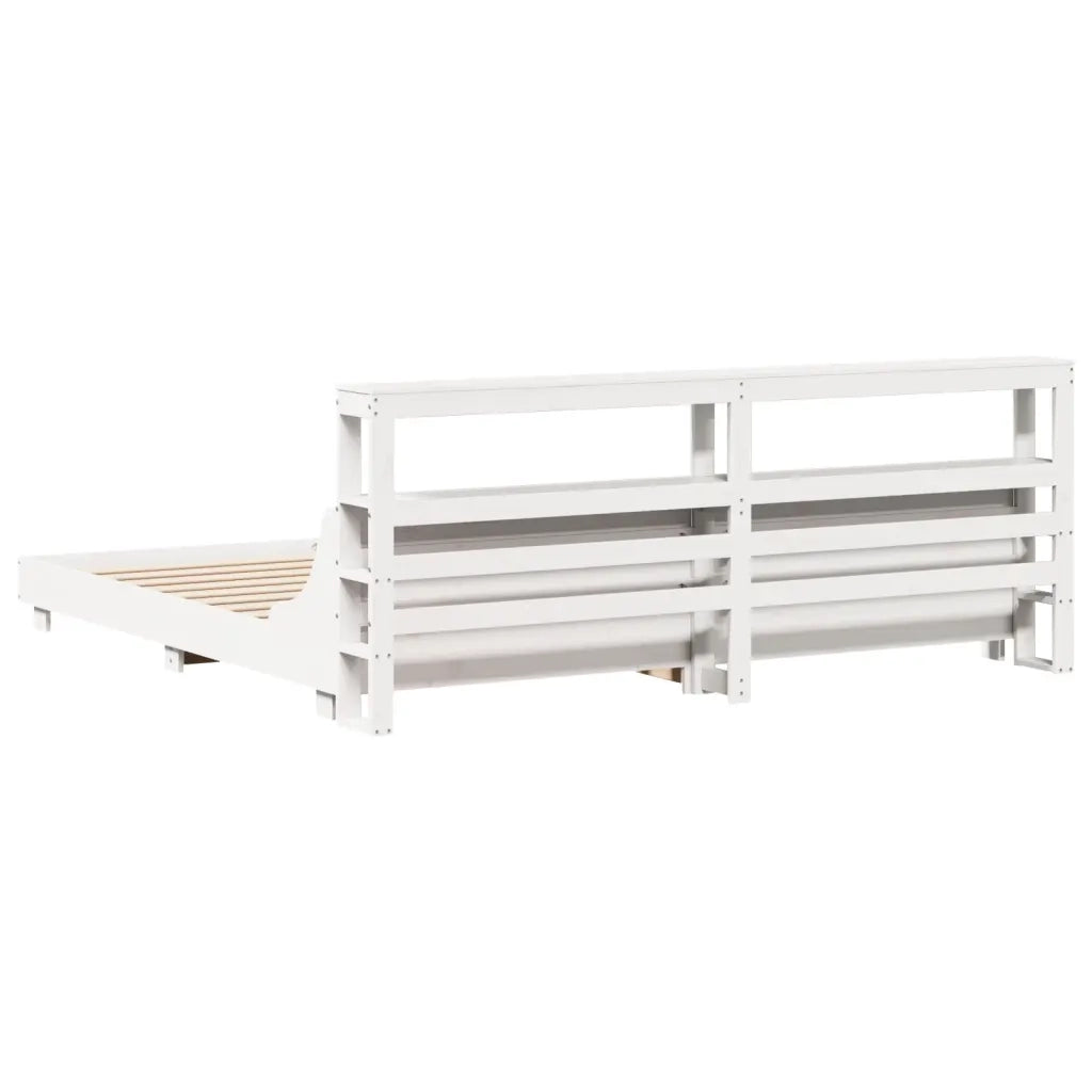 vidaXL Letto senza Materasso Bianco 180x200 cm Legno Massello di Pino