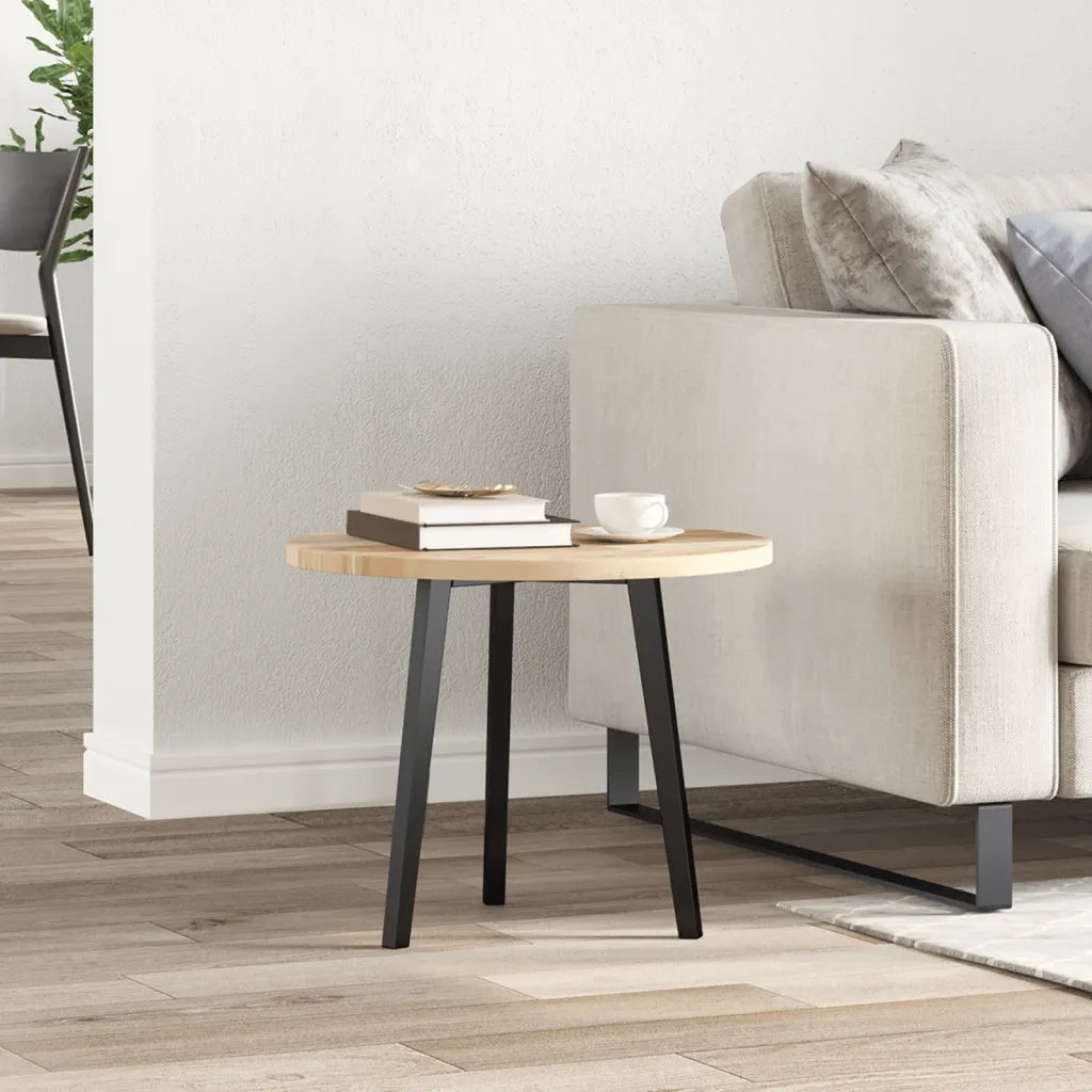 Piano Tavolo Rotondo Ø50x2 cm in Legno Massello di Acacia