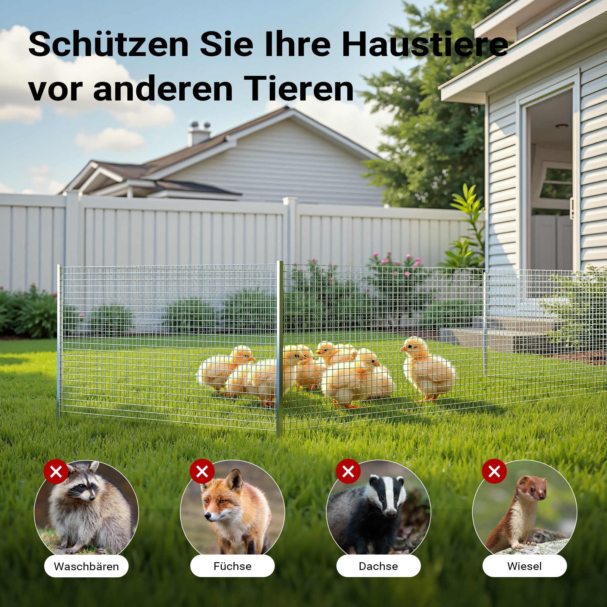 Rete da voliera 4 angoli Maglie 12x12mm Rotolo da 25m alto 50cm In acciaio zincato