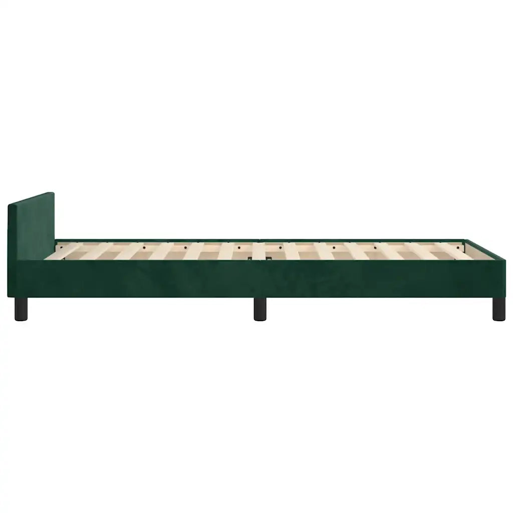 Giroletto senza Materasso Verde Scuro 80x200 cm in Velluto 347540