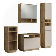 Set mobili bagno Beatrice Cachemire/Rovere artigianale Set di 4 Vicco