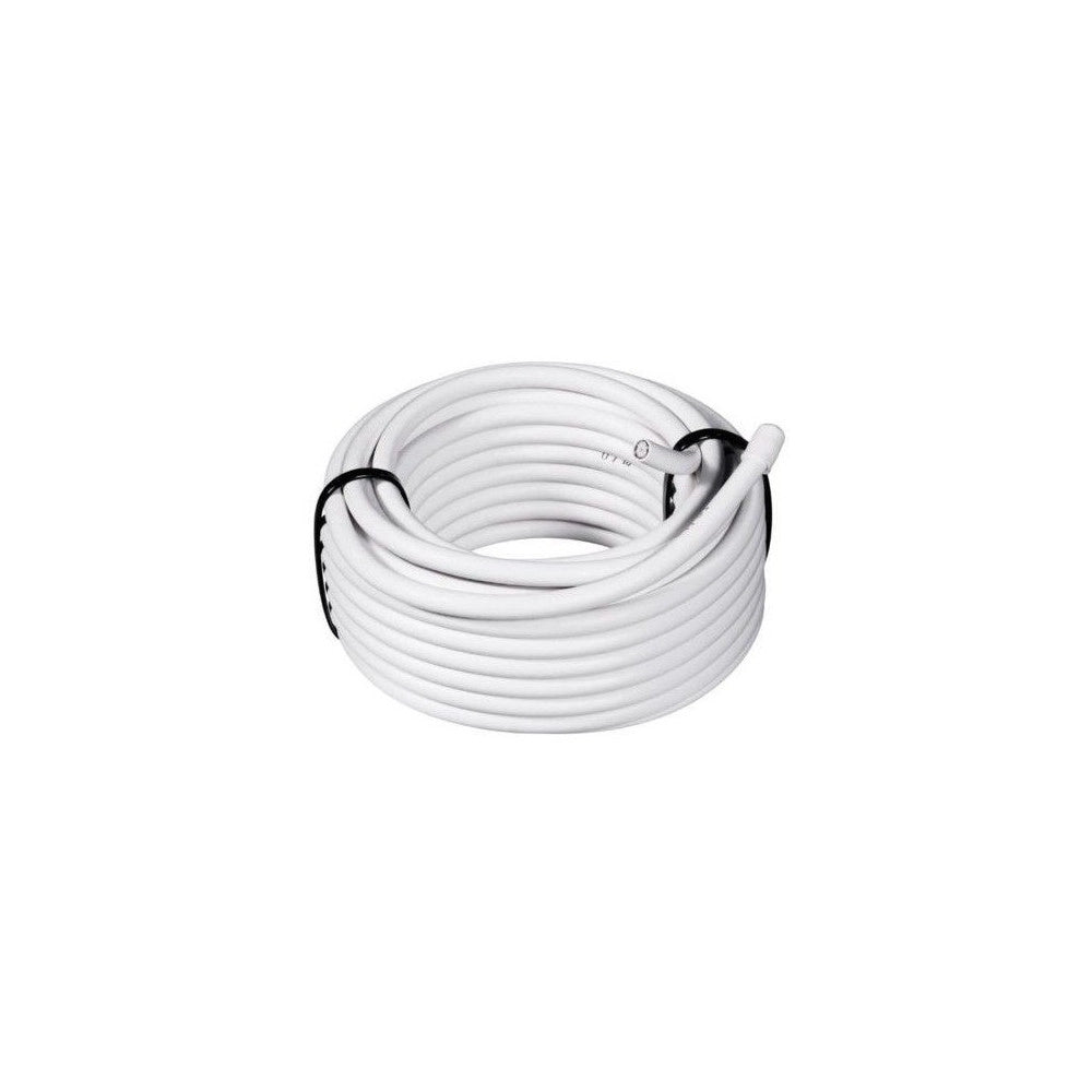 Trade Shop - Cavo Prolunga 10mt Coassiale Tv Antenna Digitale Terrestre 75ohm Cablato Bianco -