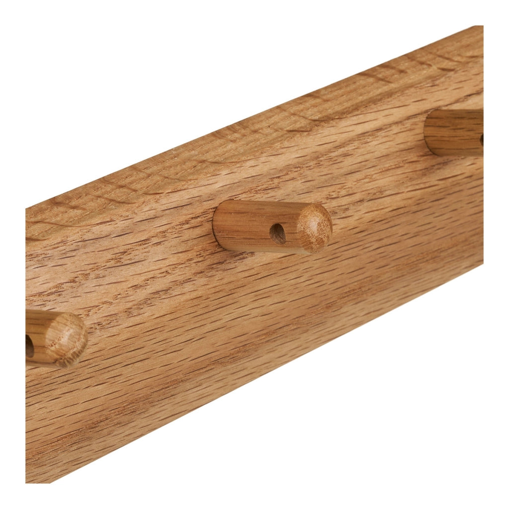 Appendiabiti da Parete Barco, Marrone, Legno, 5,5x50x8,5 cm