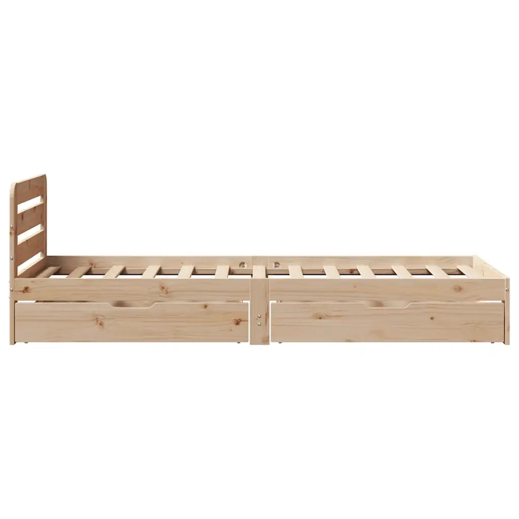 Letto senza Materasso 90x200 cm in Legno Massello di Pino