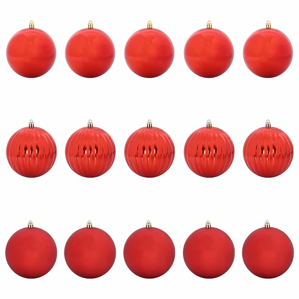 Set di Palline di Natale XL 15 pcs Rosso Plastica 42018853