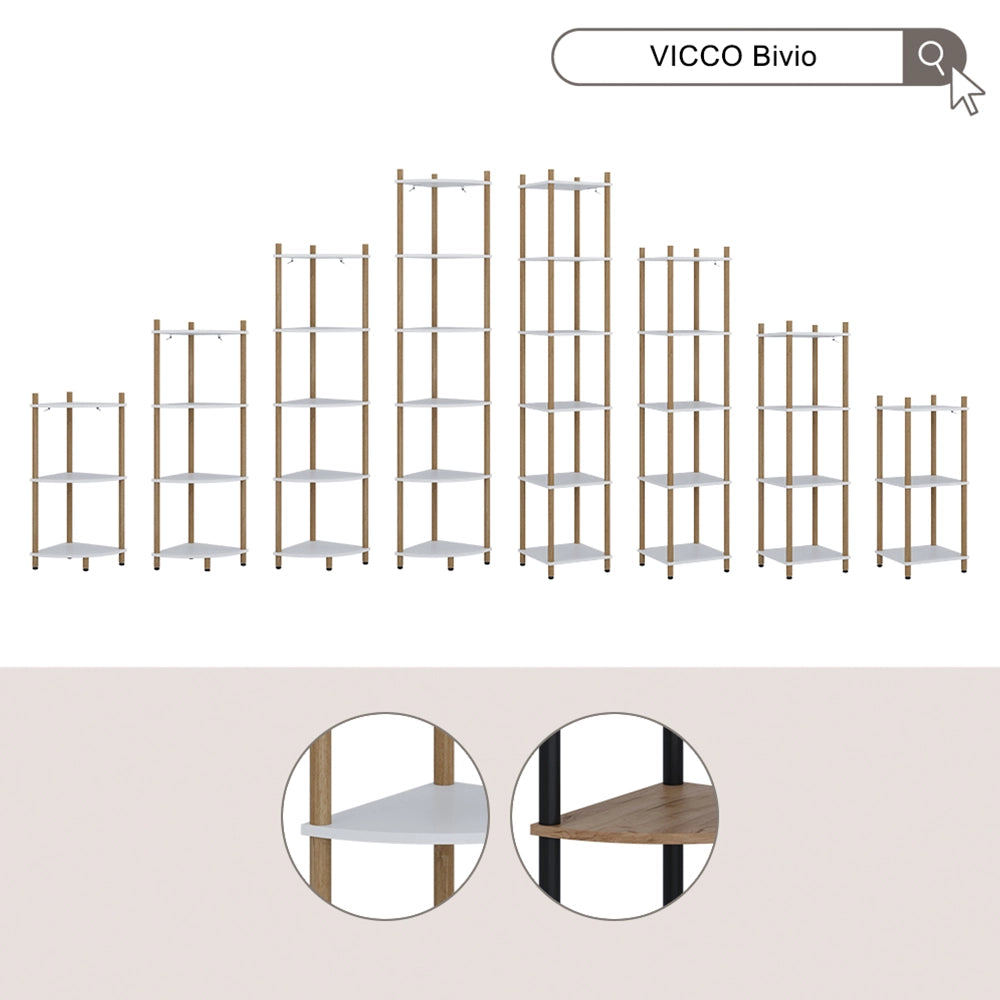 Vicco Libreria Bianco/pino 30 x 163.5 cm 6 ripiani