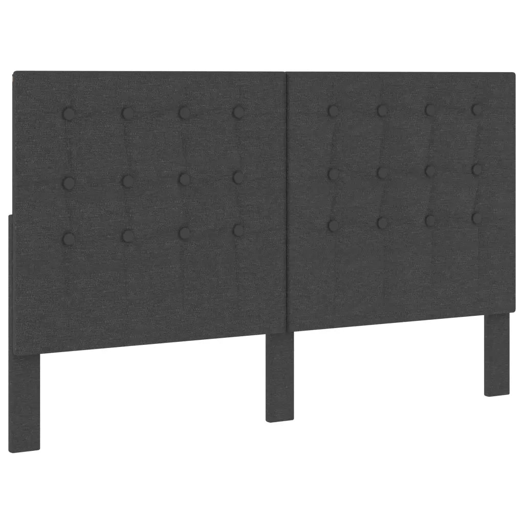 Testiera | Testata Letto Trapuntata Grigio Scuro in Tessuto 180x200 cm
