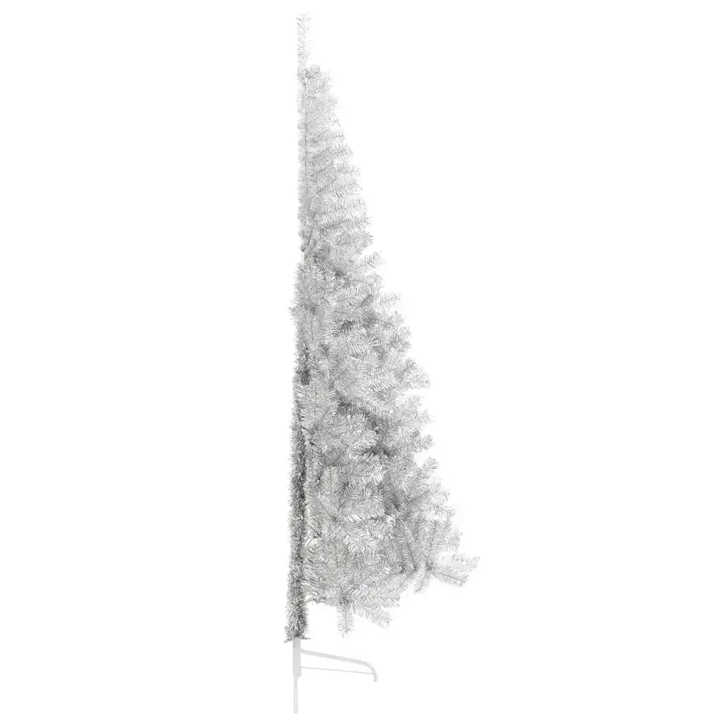 Albero di Natale artificiale con luci integrate Argento 210 cm