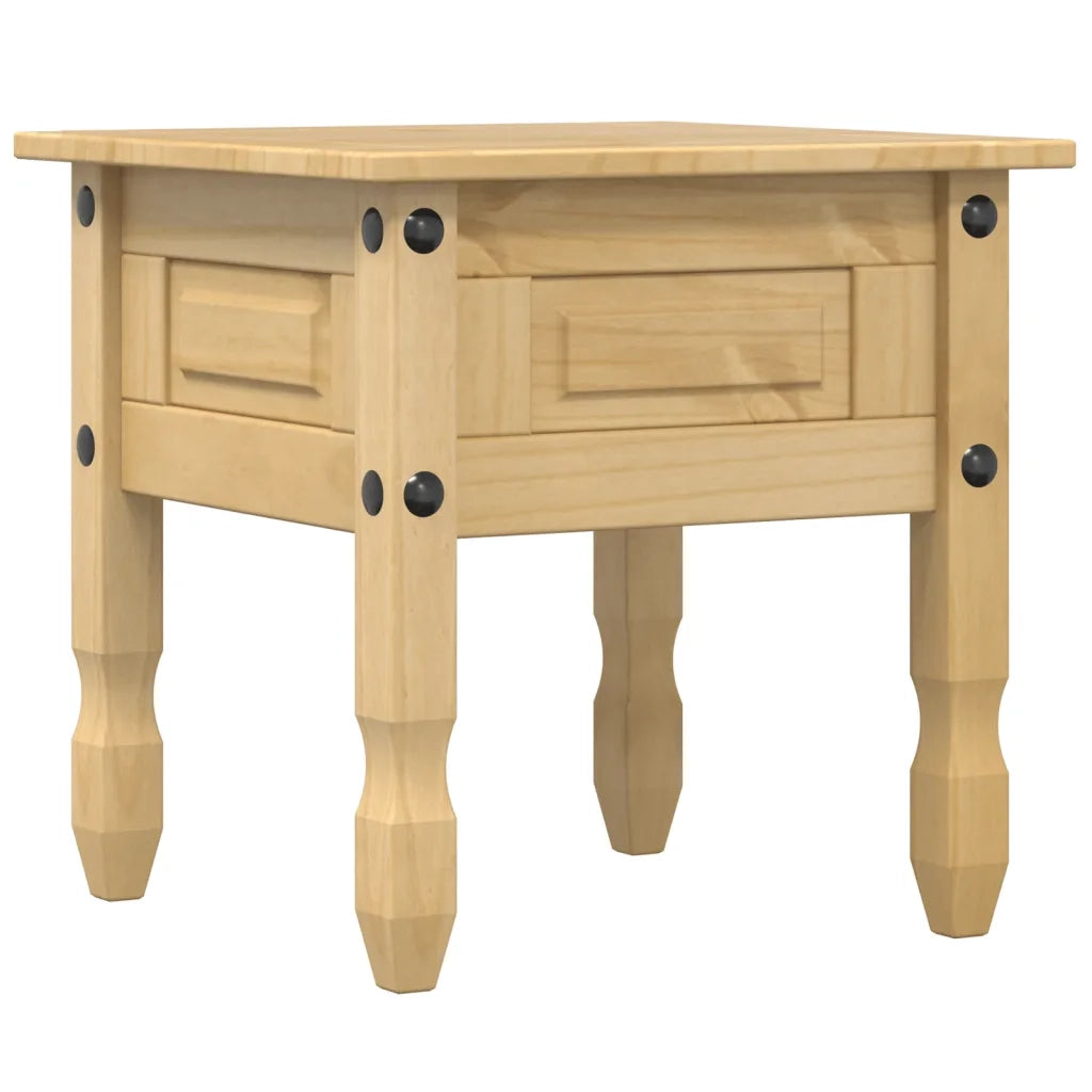 Tavolino | Tavolo laterale Corona 50x50x50 cm in Legno Massello di Pino