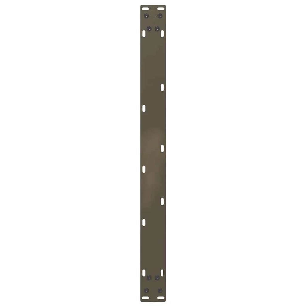 Set di 2 gambe regolabili per tavolino da caffè a forma di U 60 x 43 cm stile estetico moderno acciaio naturale 02_0057403