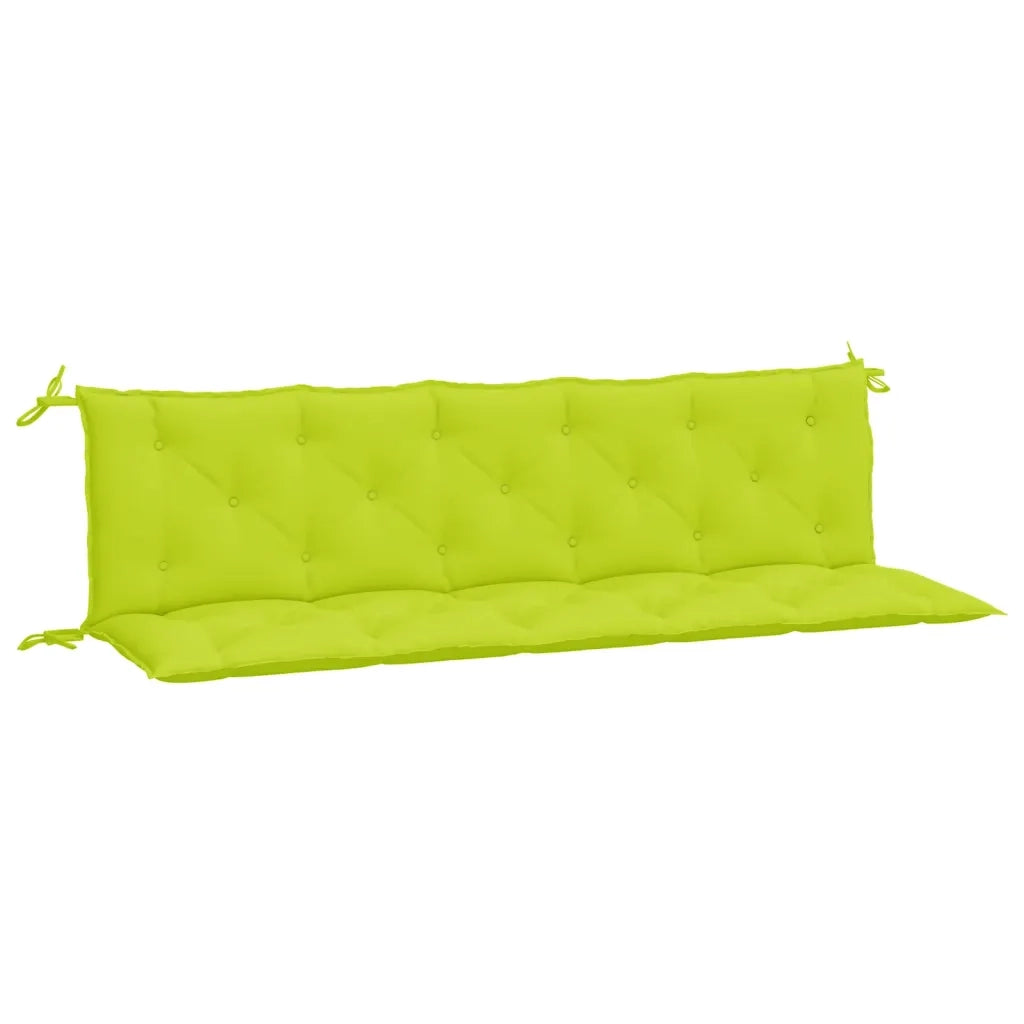 Cuscini per Panca 2 pz Verde Intenso 180x50x7 cm Tessuto Oxford 361727