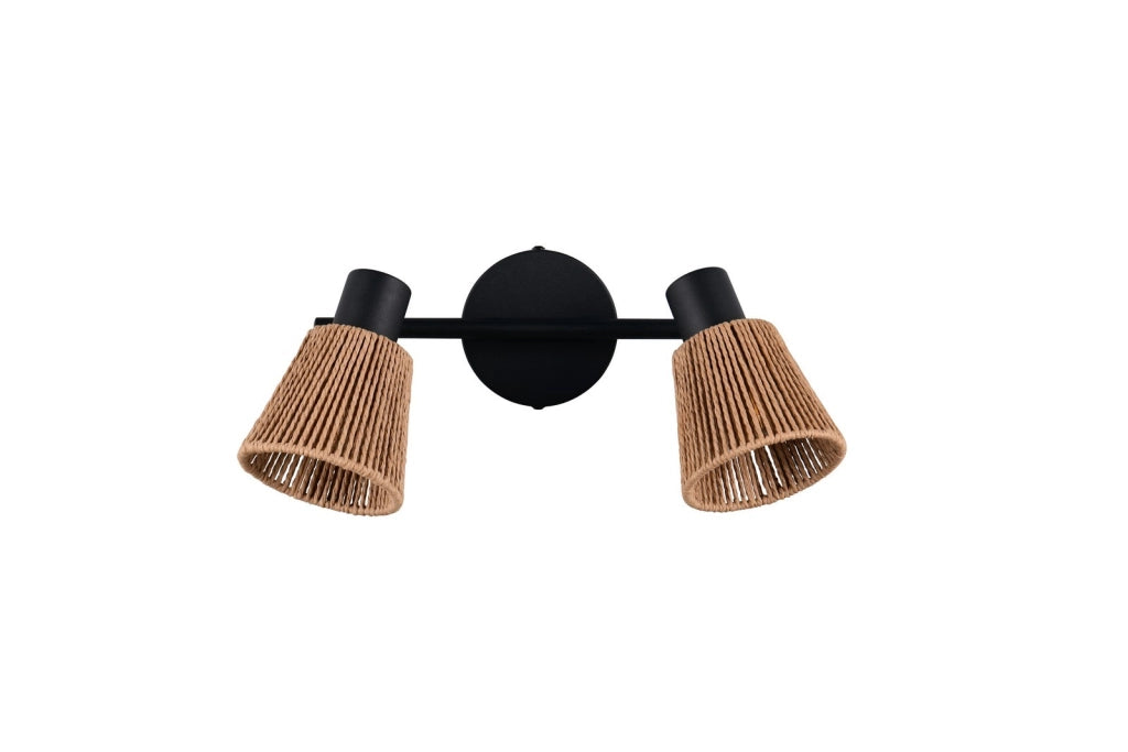 Faretto da soffitto boho NATREL 2xE14 metallo naturale
