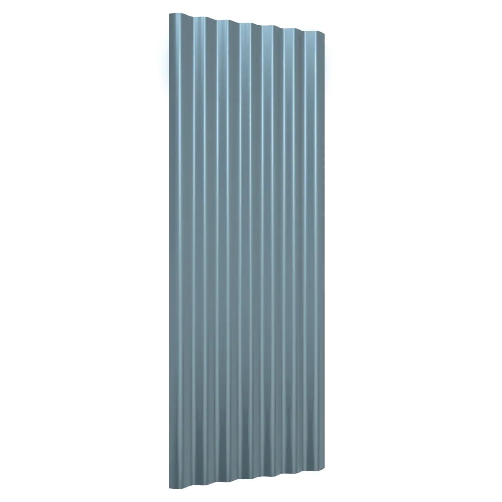 Pannelli Tetto 12pz Acciaio Zincato Grigi 100x36cm 319143