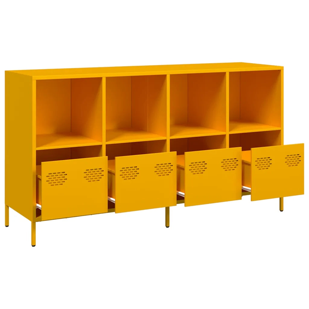 Credenza Giallo Senape 135x39x73,5 cm Acciaio Laminato a Freddo 3307164