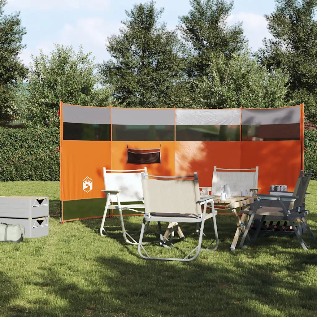 Frangivento da Campeggio Arancione 366x152x152 cm Impermeabile CFW1389431