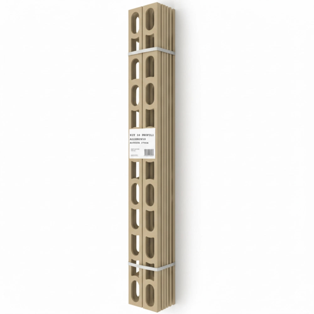 Profili in alluminio verniciato colore polvere dorata 135 a l per finitura parete proangle *** pezzi 10 pz, confezione 1