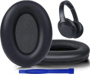 Orecchie intercambiabili per WH-1000XM3 - Materiale in pelle morbida - Isolamento acustico - Densità - Nero