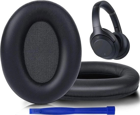Orecchie intercambiabili per WH-1000XM3 - Materiale in pelle morbida - Isolamento acustico - Densità - Nero
