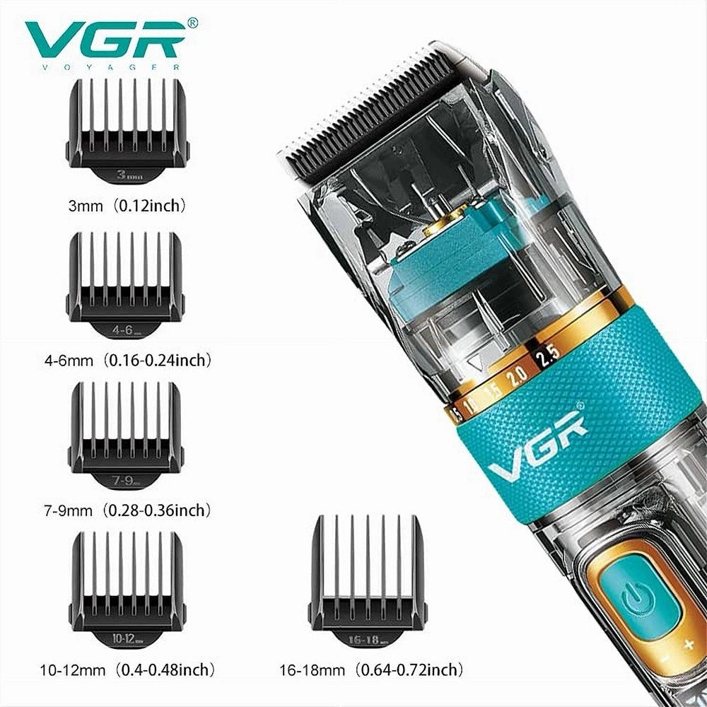 Trade Shop - Tagliacapelli Professionale Rotella Zoom Ipx7 Impermeabile 3 Velocità Vgr V-695 -