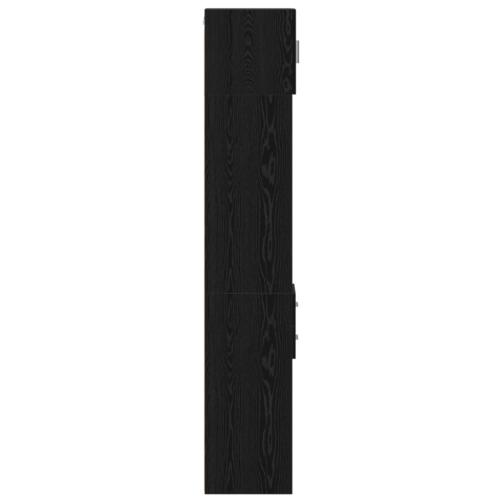 Cabinet slim  Rovere nero 30x42.5x225 cm Legno ingegnerizzato