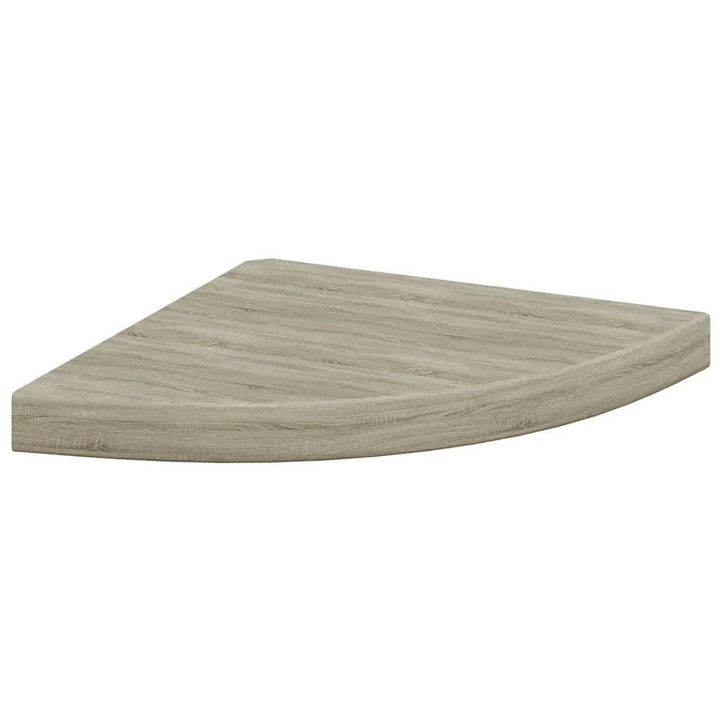 Scaffale Angolare a Parete Rovere 35x35x3,8 cm in MDF 323925