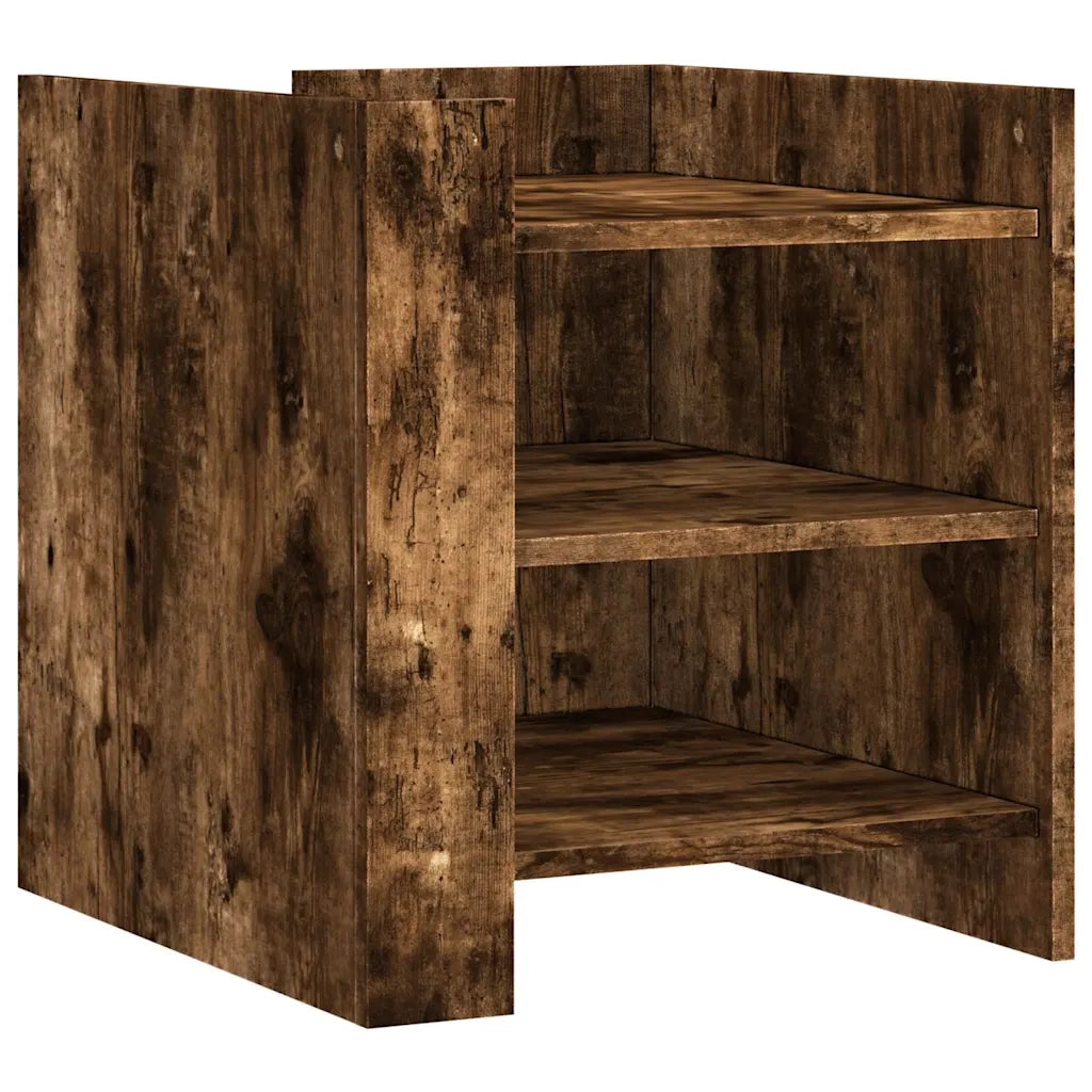 Comodino Rovere Fumo 45x50x50 cm in Truciolato 848294