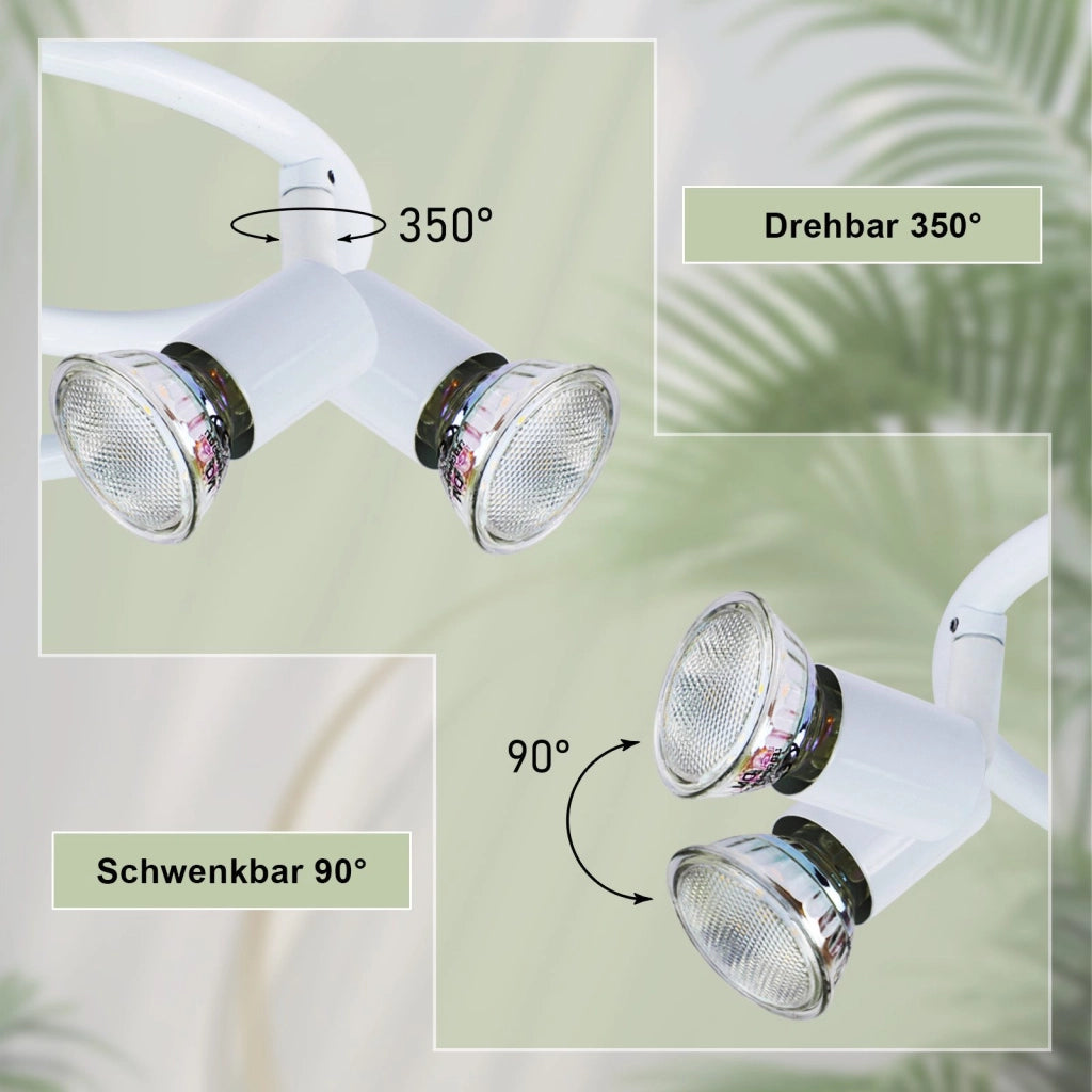 ZMH Faretto da soffitto 3 fiamme GU10 moderni per corridoio con lampadina inclusa