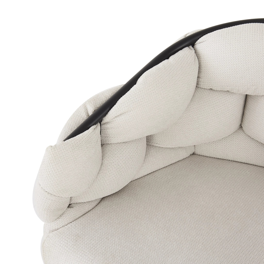 Sedia da Pranzo Girevole 360¡ã ¨C Xylo ¨C Beige, Set 4 Pezzi, Velluto, Schienale, Design Moderno