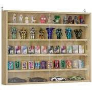 Cassettiera Portaoggetti a 5 Ripiani Regolabili in Legno con Ante in Vetro ¨C Minimal ¨C Legno 80x9.5x60 cm