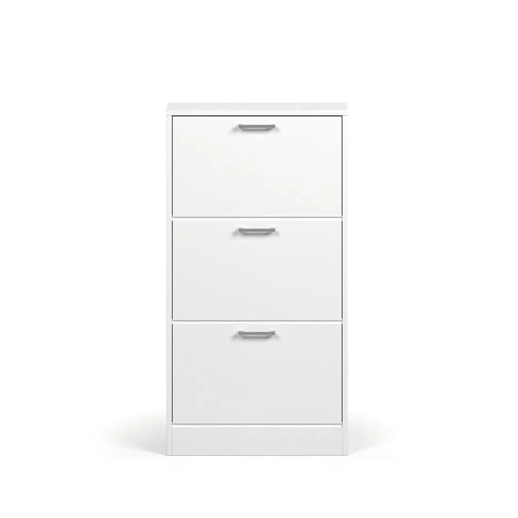 Mobile per scarpe verticale ERA – 3 cassetti – Bianco lucido
