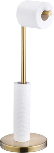 Supporto per rotoli di carta igienica indipendente - Opzione pieghevole - Materiale in acciaio inossidabile - Finestra in oro - Dispenser per 5 rotoli - Adatto per la camera da bagno - Stile moderno