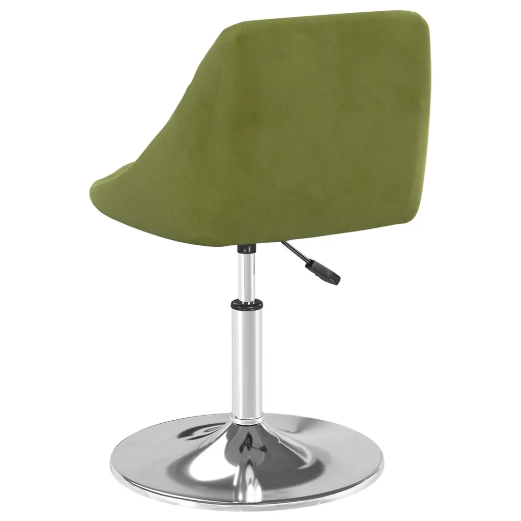 vidaXL Sedie da Pranzo Girevoli 2 pz Verde Chiaro in Velluto