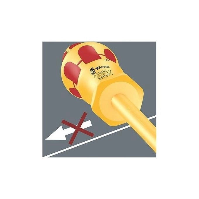 Wera 05051576001 1060 i-1065 i-6 VDE Assortimento Cacciaviti Isolati VDE 6 Pezzi Impugnatura Kraftform Punta Wera Black Point colore Rosso Giallo