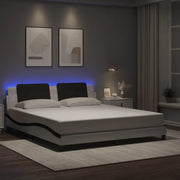 Giroletto con LED senza Materasso Zadar Bianco e Nero 180x200 cm 3214130