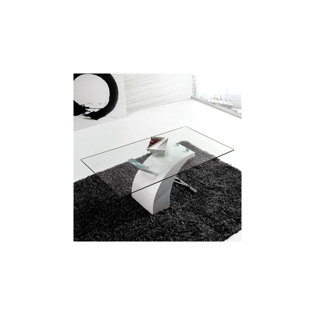 LÚZETE - TAVOLINO CLARITY TRANSP/BIANCO